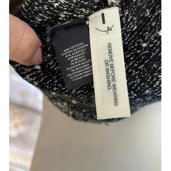 Ann Taylor Women's Size XS Tall Black and White Boucle Knee Length Dress #0096 - Picture 7 of 7